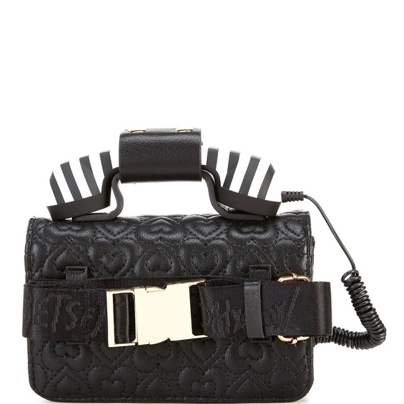Rare! Betsey Johnson Pocket Dial Phone Belt Bag - Black - - Picture 5 of 10